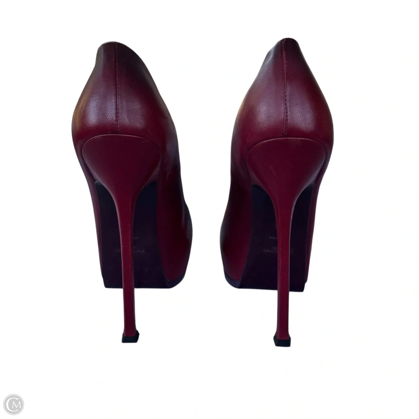 Shoes Luxury Designer By Yves Saint Laurent In Red, Size: 11