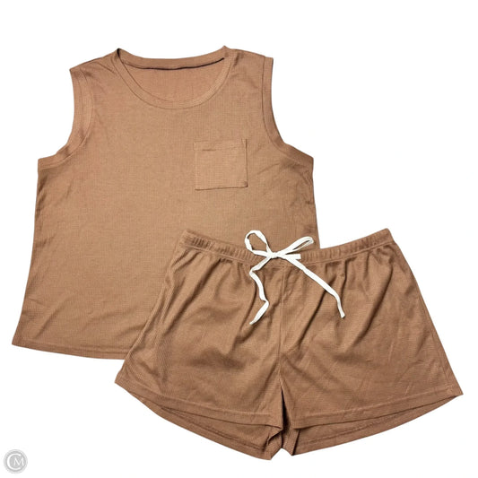 Lounge Set Shorts In Brown, Size: Xl