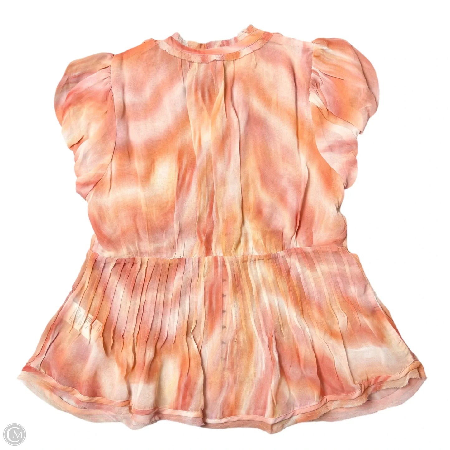 Top Short Sleeve By Anthropologie In Orange, Size: Sp