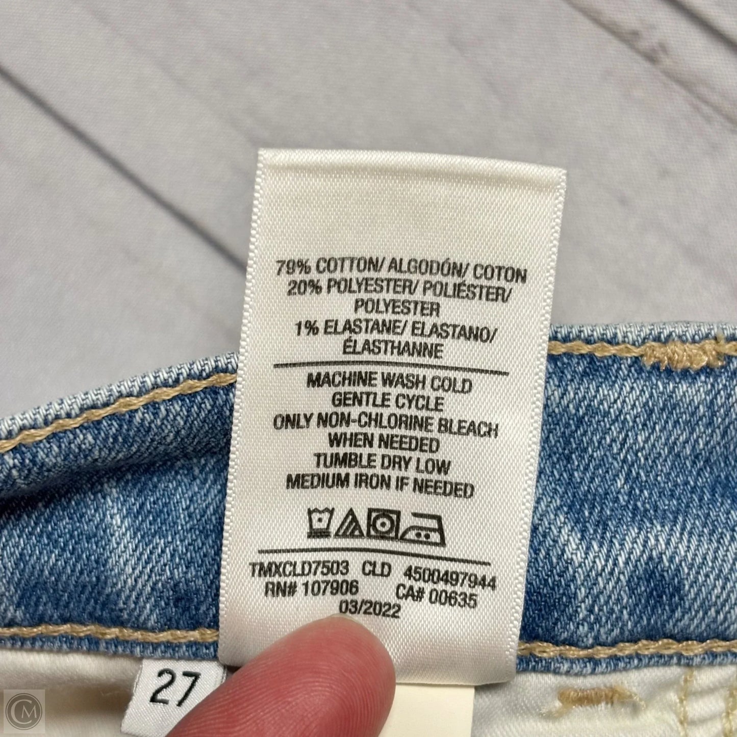 Jeans Straight By Hudson In Blue Denim, Size: 4