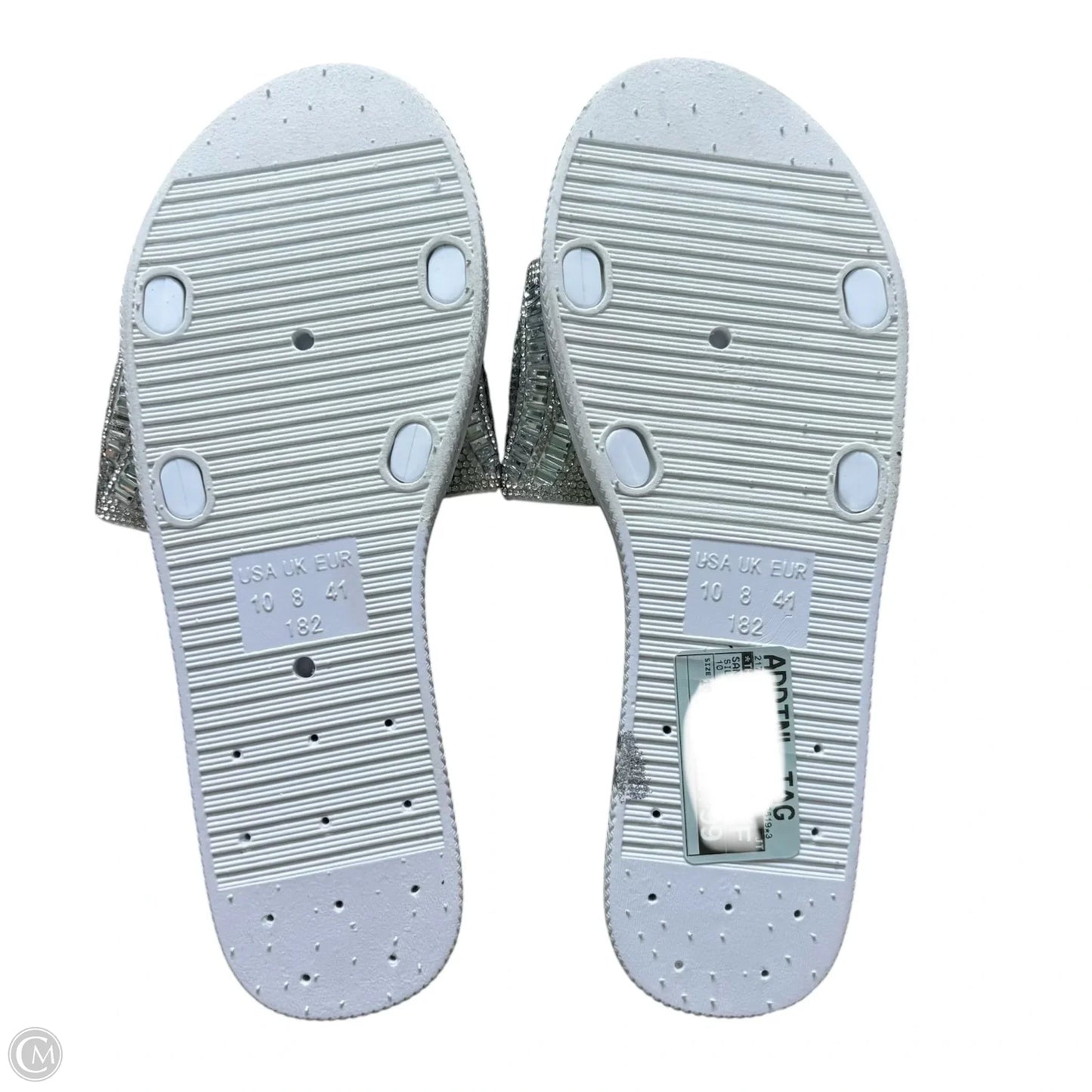 Sandals Flip Flops By Thalia Sodi In Silver, Size: 10