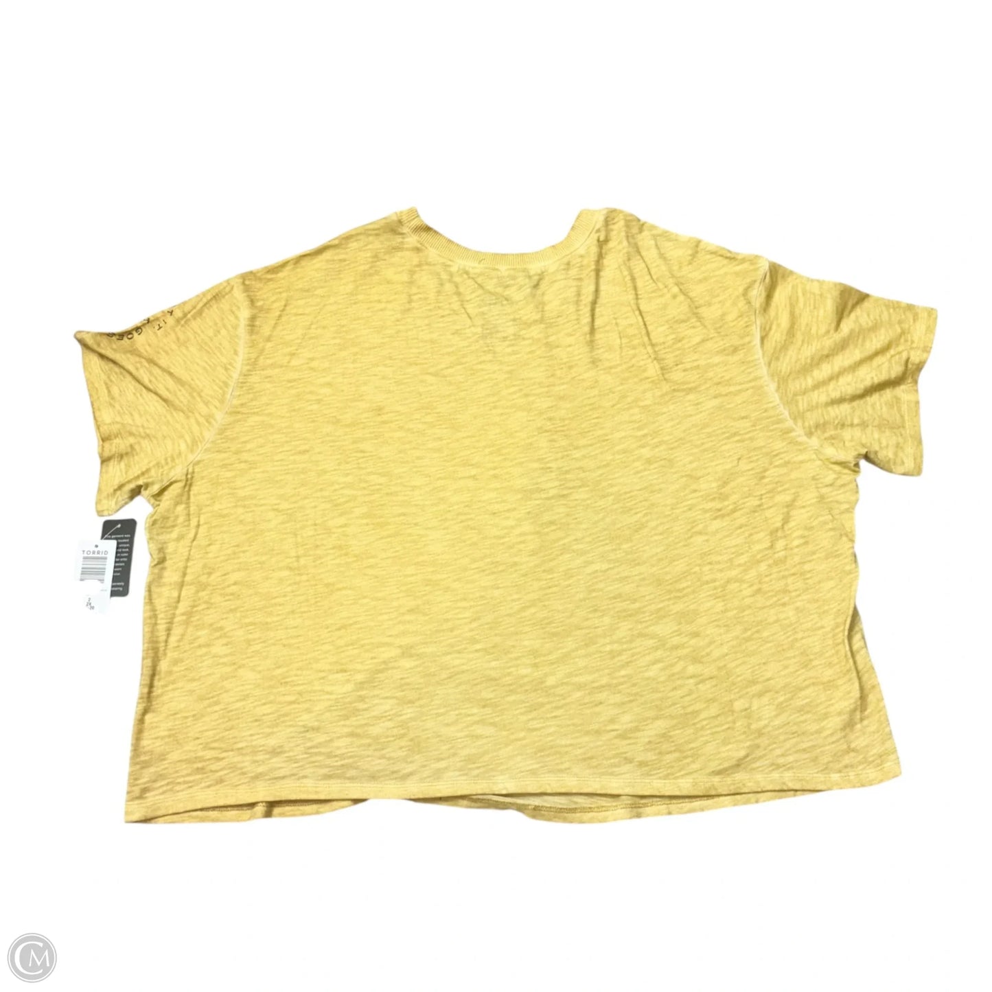 Top Short Sleeve By Torrid In Yellow, Size: 2x