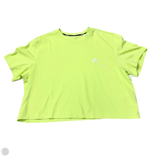 Top Short Sleeve By Adidas In Green, Size: Xl