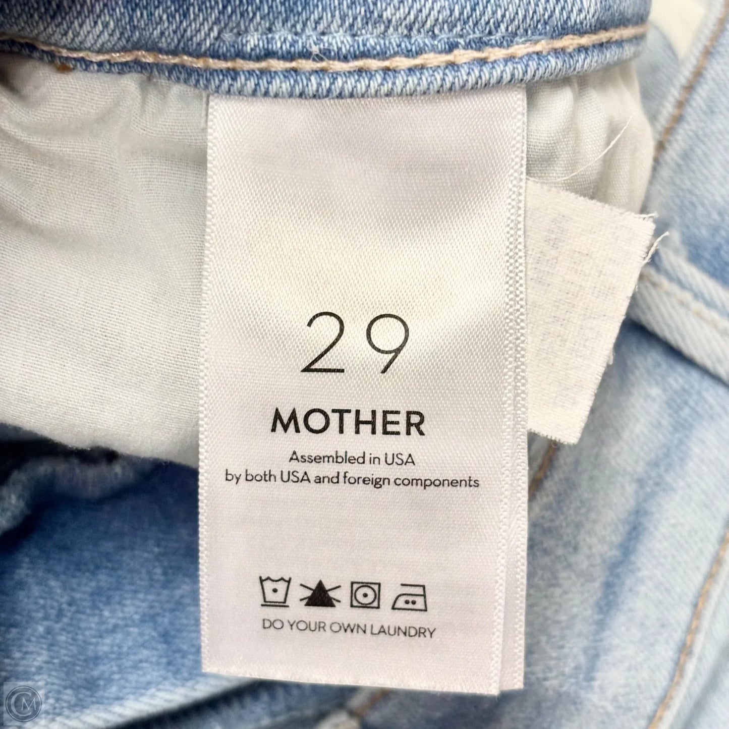 Jeans Straight By Mother In Blue Denim, Size: 8