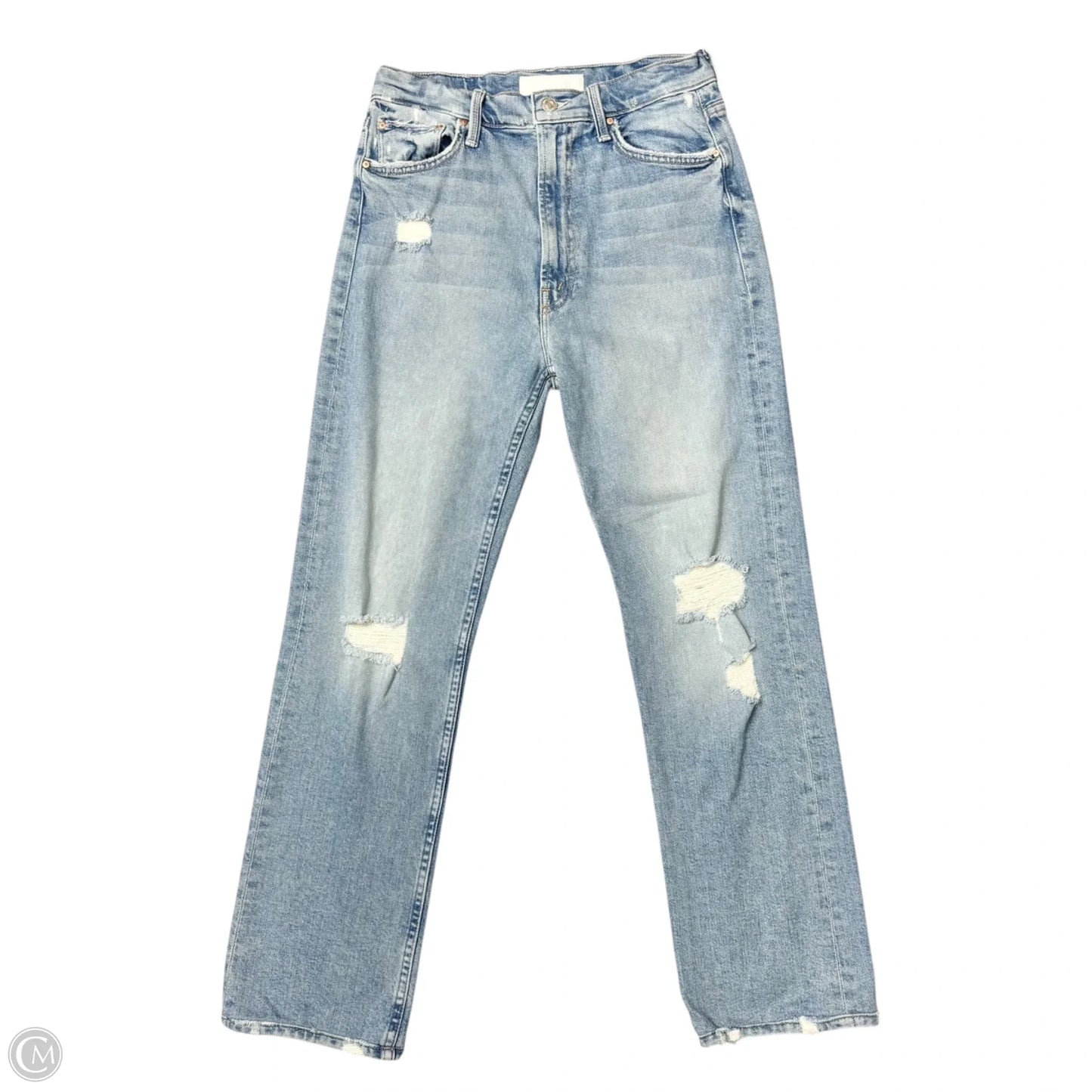 Jeans Straight By Mother In Blue Denim, Size: 8