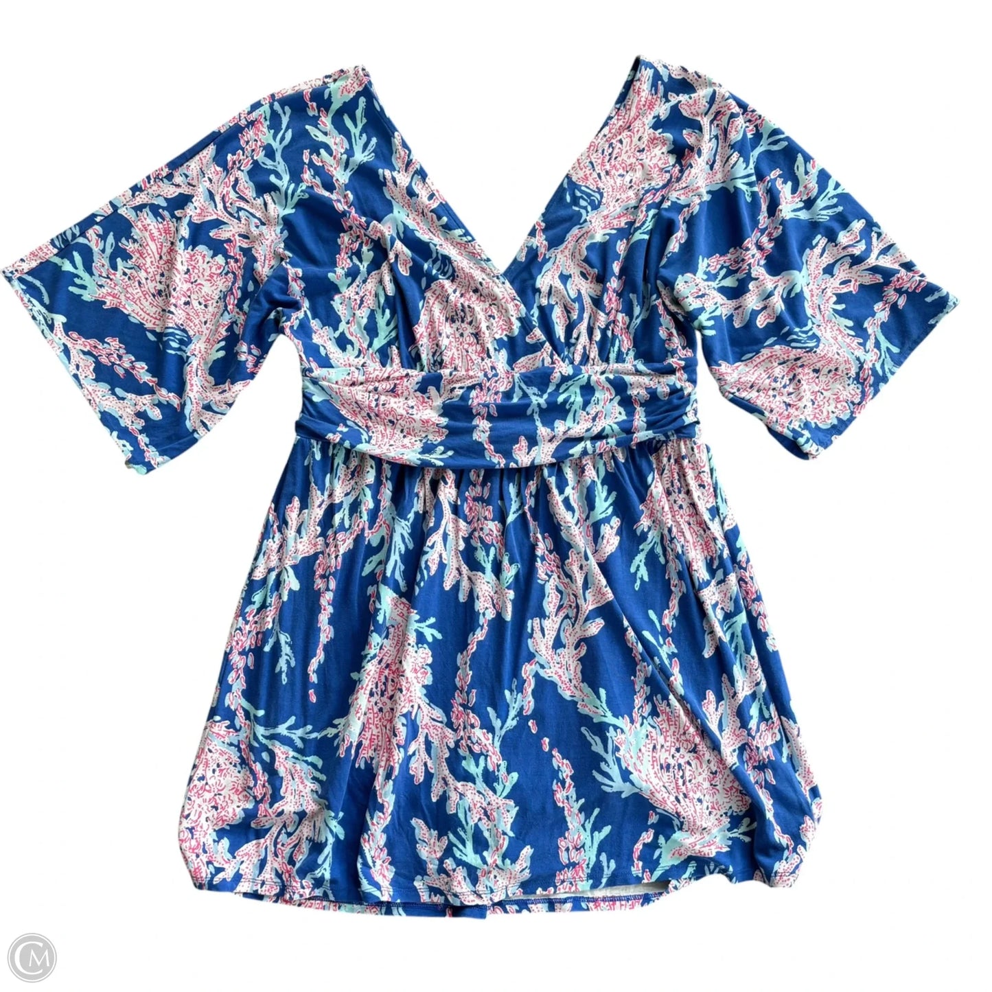 Dress Designer By Lilly Pulitzer In Blue & White, Size: L