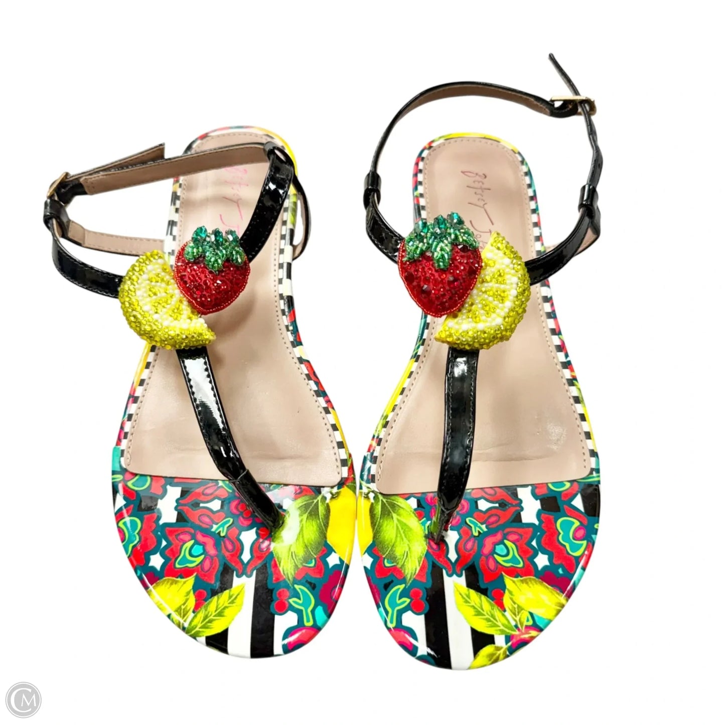 Sandals Flats By Betsey Johnson In Green, Size: 7.5
