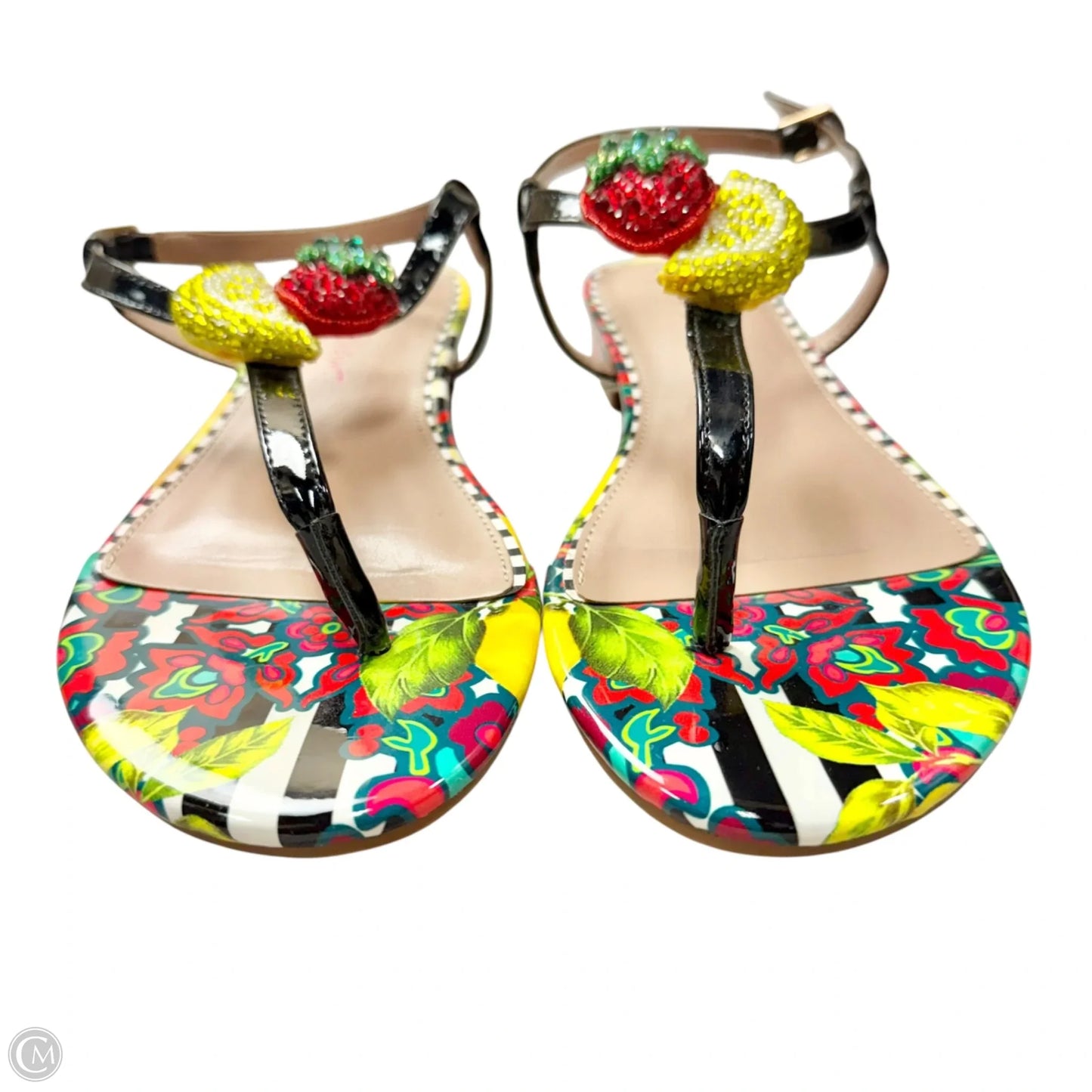 Sandals Flats By Betsey Johnson In Green, Size: 7.5