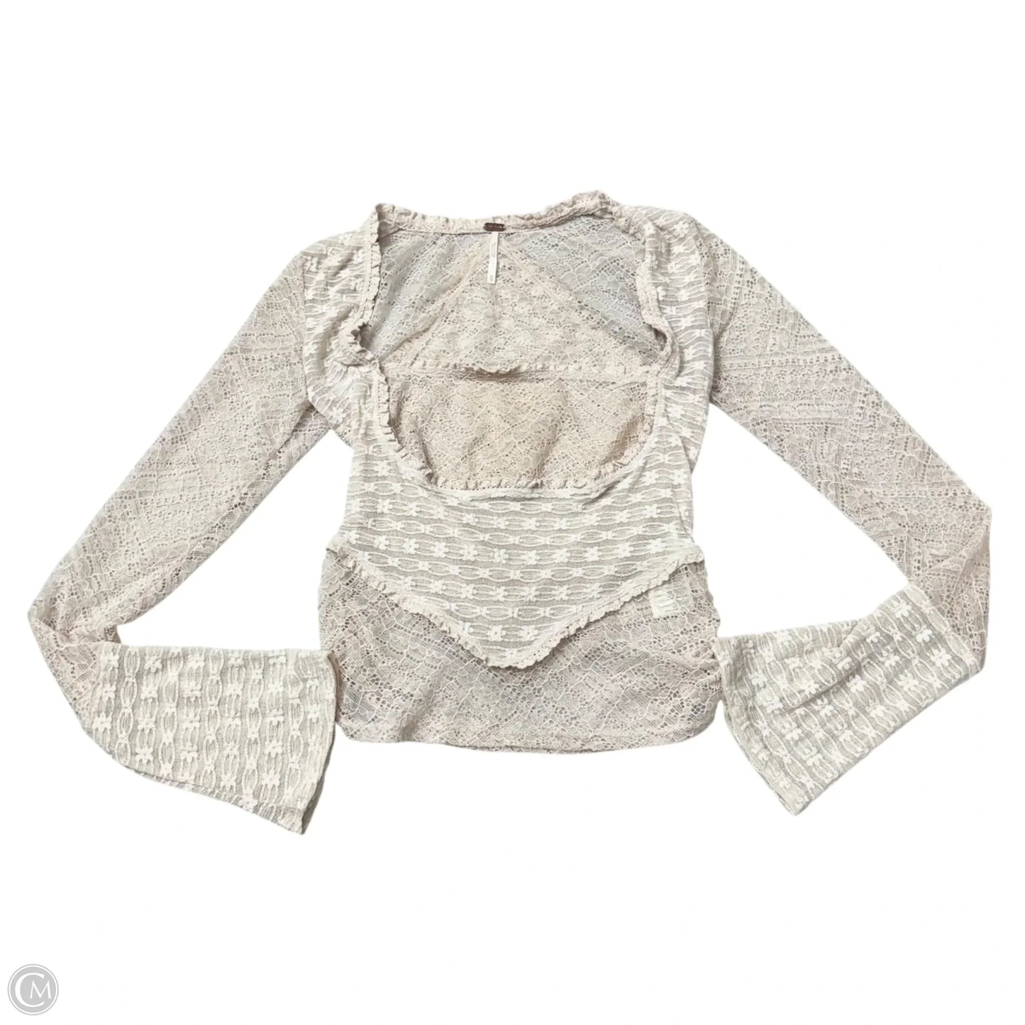 Top Long Sleeve By Free People In Beige, Size: Xs