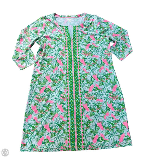 Dress Designer By Lilly Pulitzer In Green & Pink, Size: Xxl