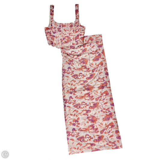 Skirt Set 2pc By Free People In Orange & Purple, Size: M