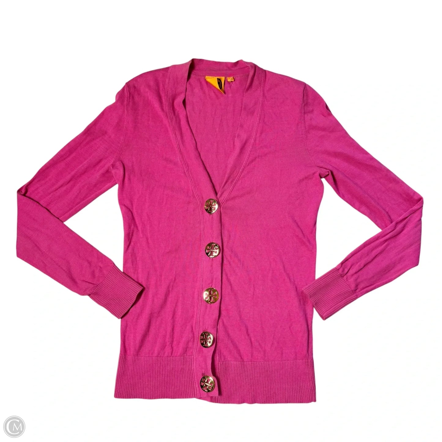 Sweater Cardigan Designer By Tory Burch In Pink, Size: Xs