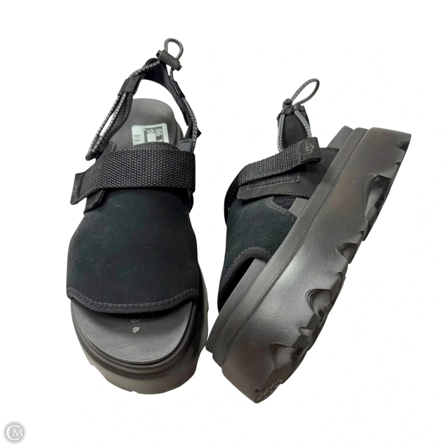 Sandals Designer By Ugg In Black, Size: 8