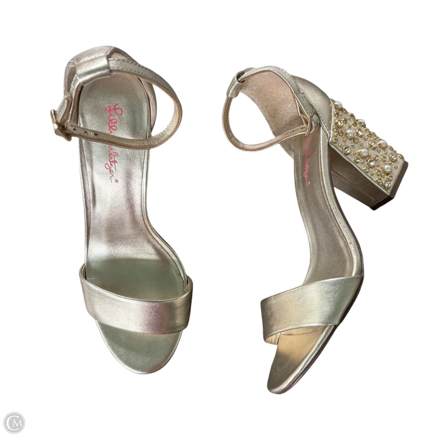 Shoes Designer By Lilly Pulitzer In Gold, Size: 8