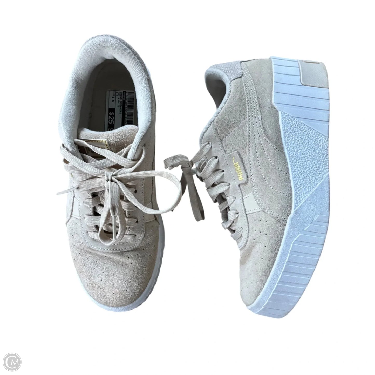 Shoes Sneakers By Puma In Tan & White, Size: 8.5