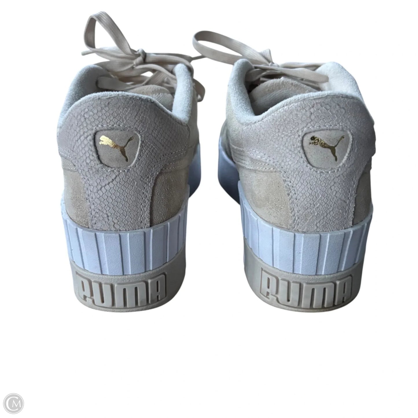 Shoes Sneakers By Puma In Tan & White, Size: 8.5