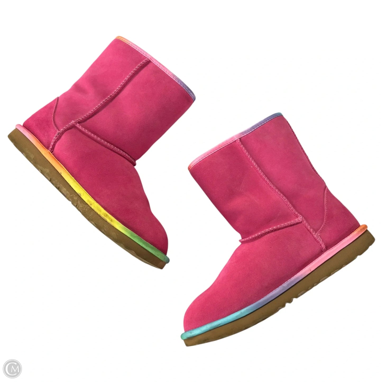 Boots Designer By Ugg In Pink, Size: 6
