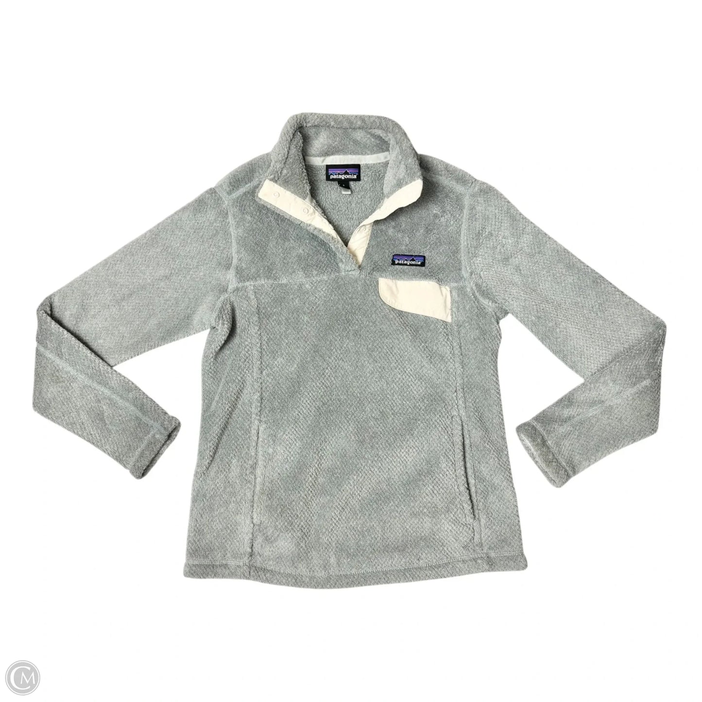 Sweatshirt Collar By Patagonia In Grey, Size: S