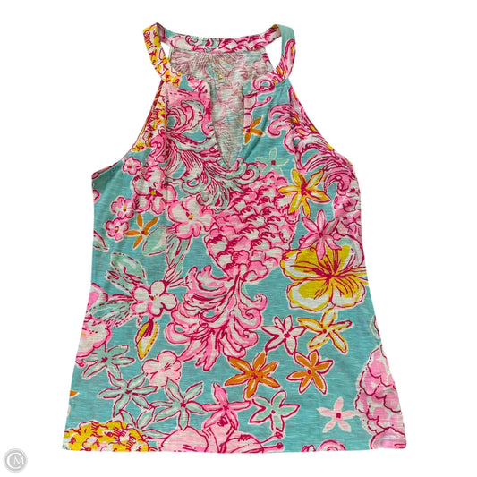 Top Sleeveless Designer By Lilly Pulitzer In Floral Print, Size: L