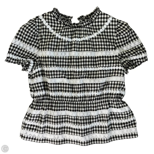 Top Short Sleeve By J. Crew In Plaid Pattern, Size: M