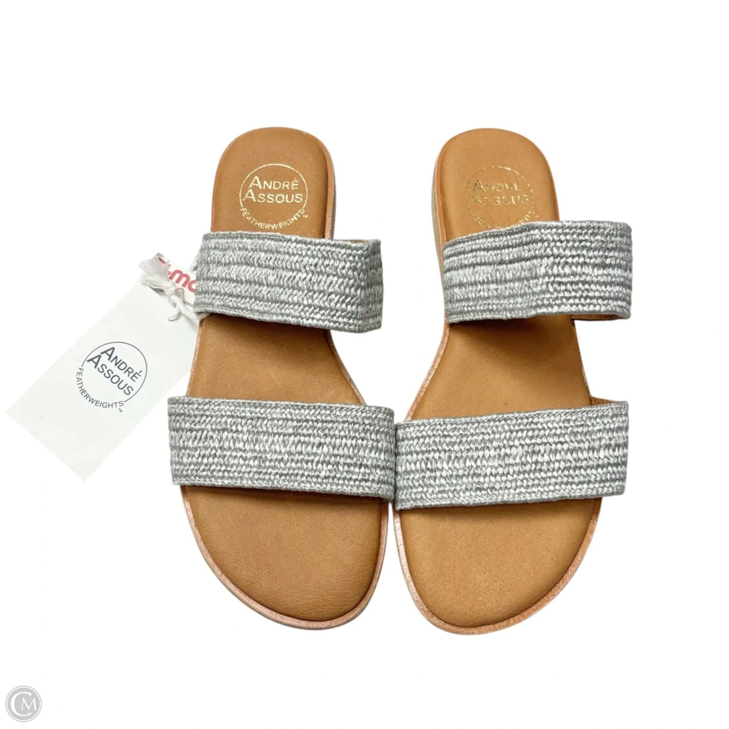Sandals Flats By Andre Assous In Grey & Tan, Size: 7