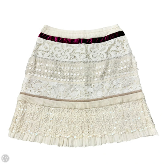 Skirt Luxury Designer By Louis Vuitton In Cream, Size: 2