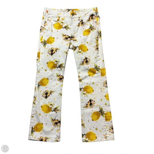 Jeans Straight By Pilcro In White Denim, Size: 4