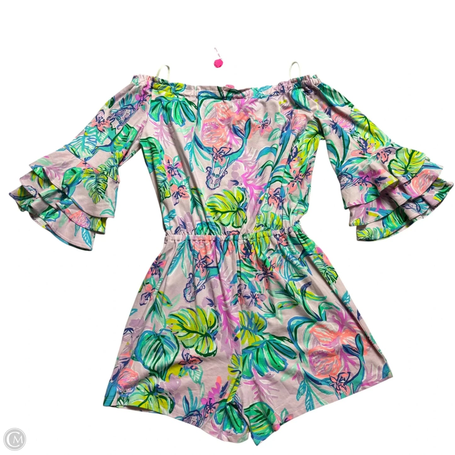 Romper Designer By Lilly Pulitzer In Floral Print, Size: S