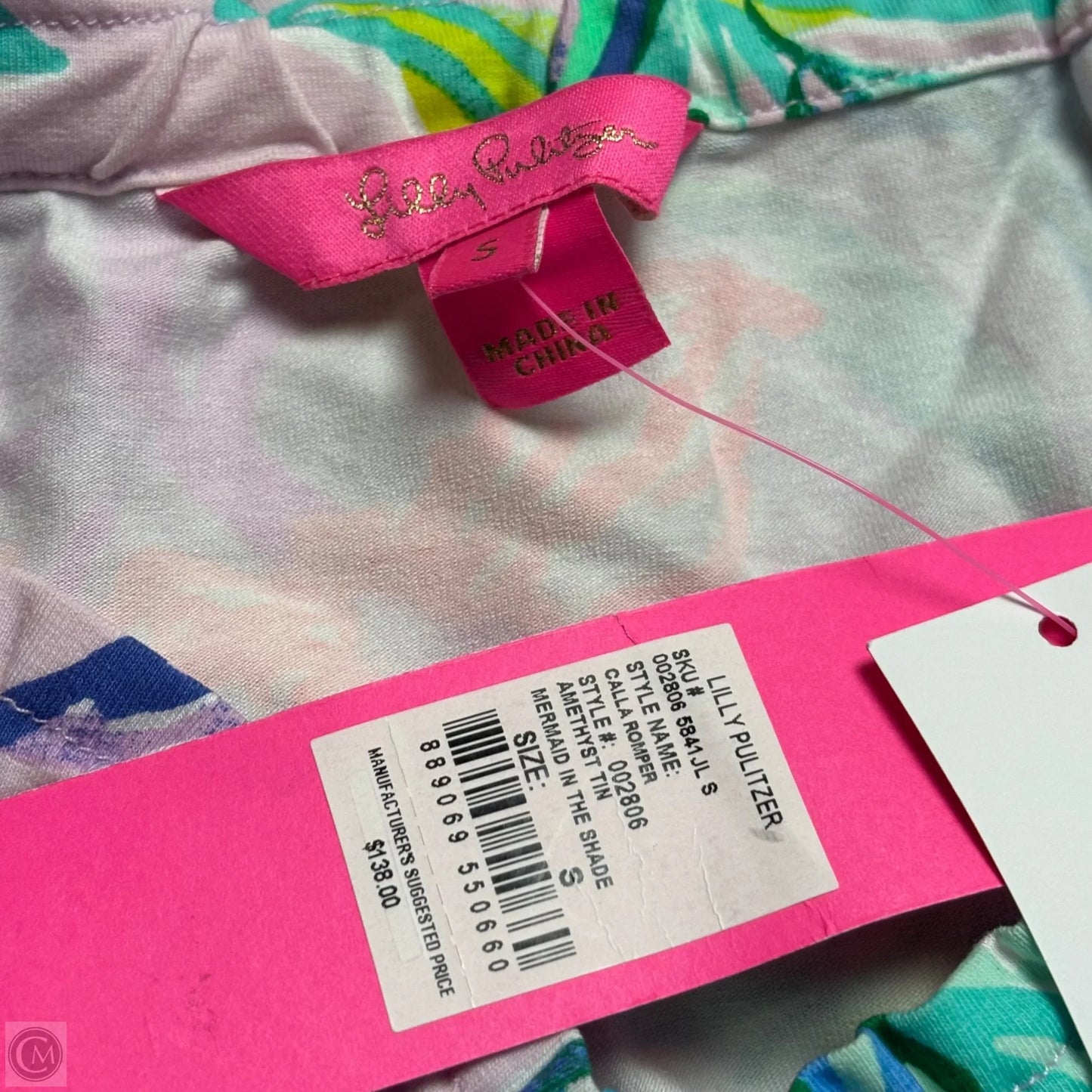 Romper Designer By Lilly Pulitzer In Floral Print, Size: S