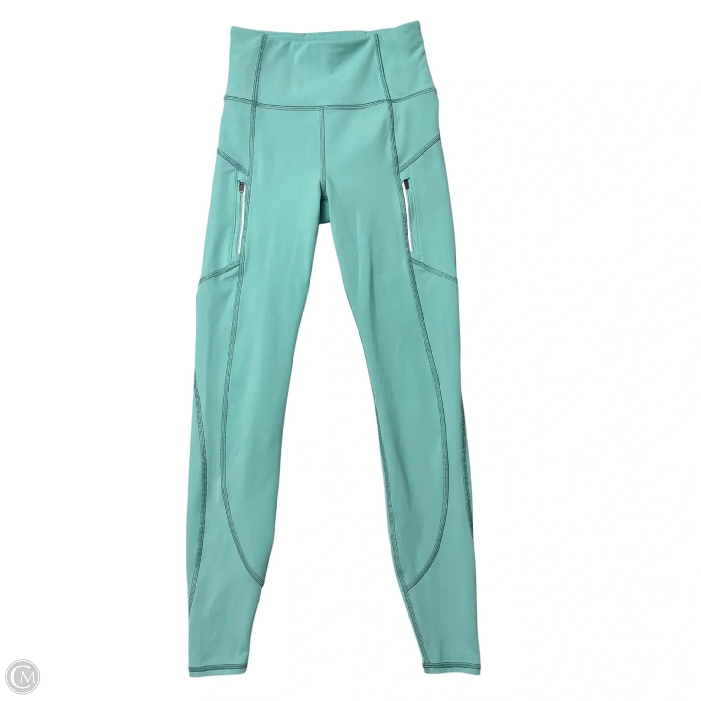 Athletic Leggings By Athleta In Teal, Size: Xxs