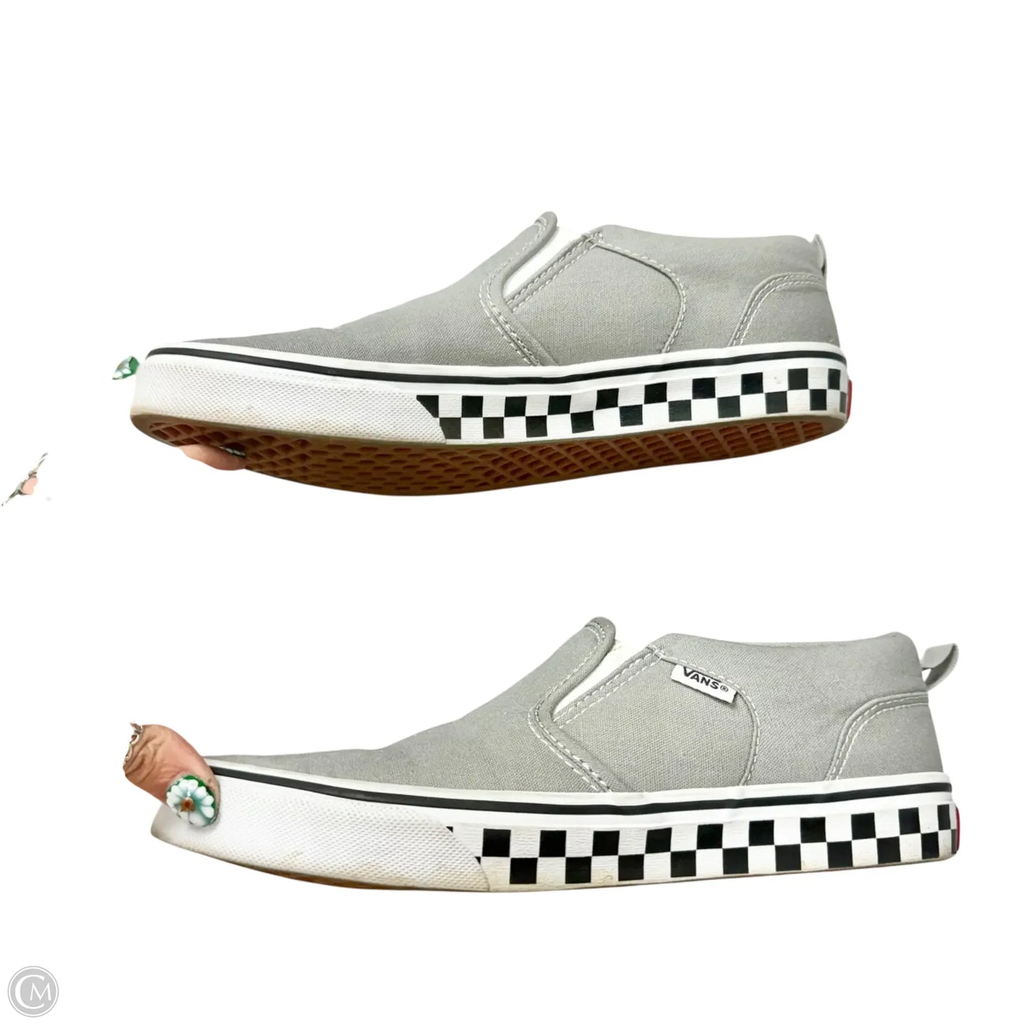 Shoes Flats By Vans In Checkered Pattern, Size: 8.5
