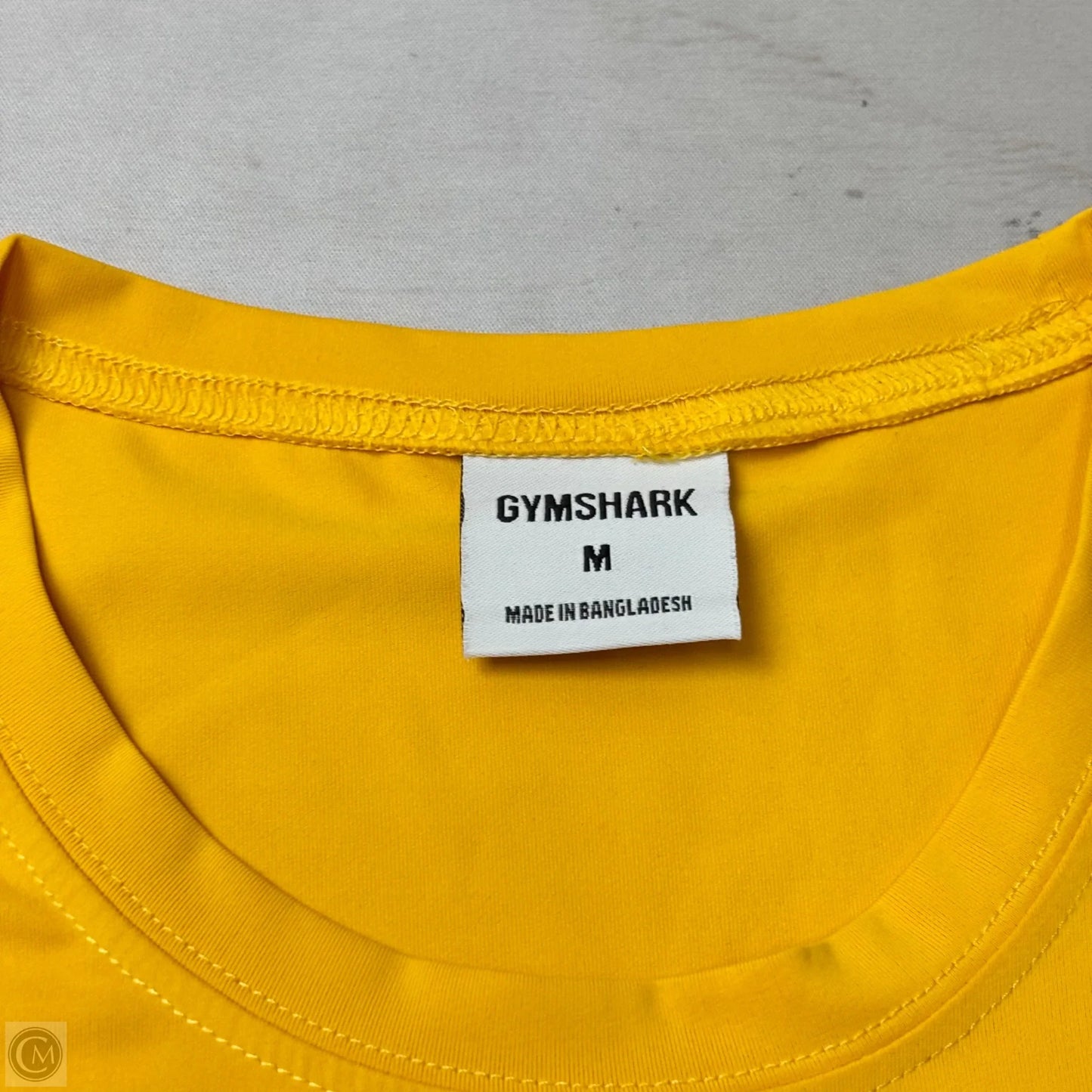 Athletic Tank Top By Gym Shark In Yellow, Size: M