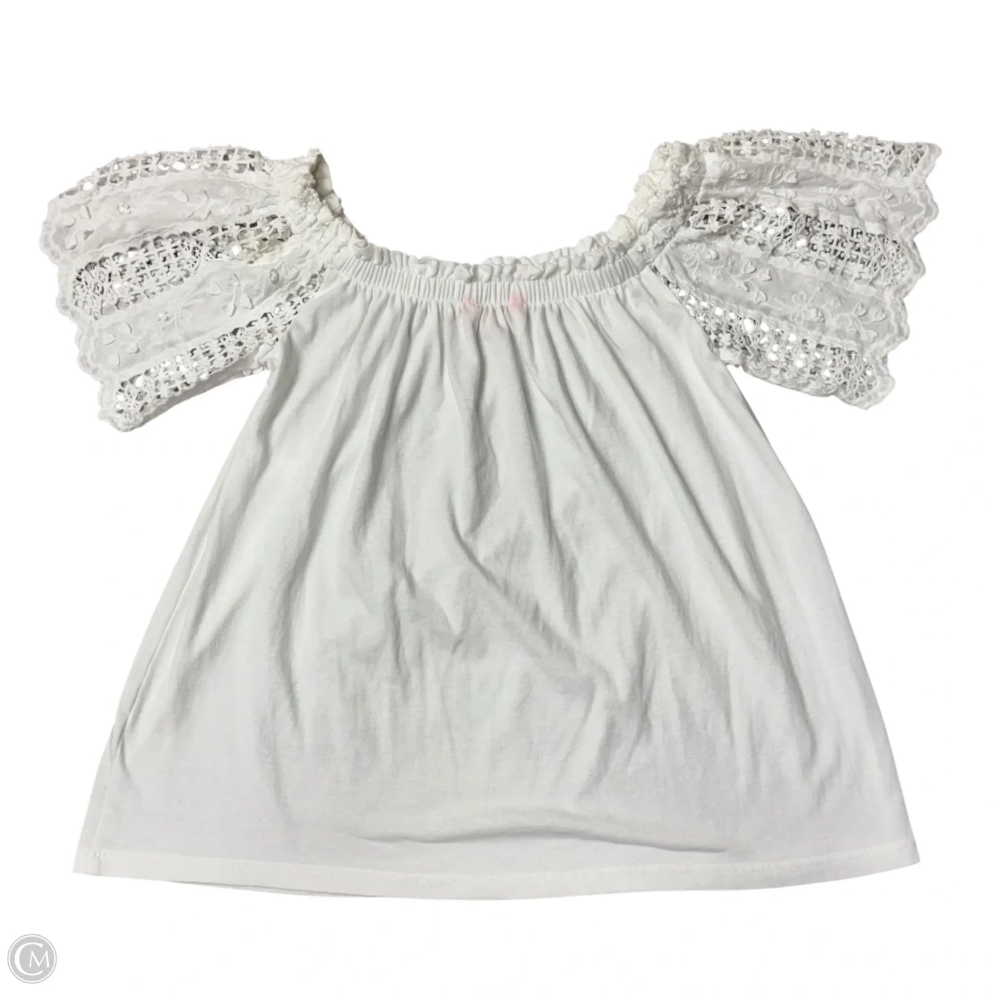 Top Short Sleeve Designer By Lilly Pulitzer In White, Size: S