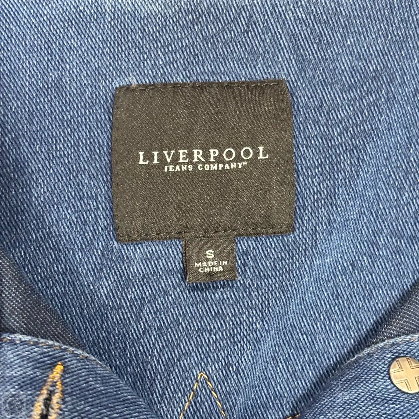 Jacket Denim By Liverpool In Blue Denim, Size: S