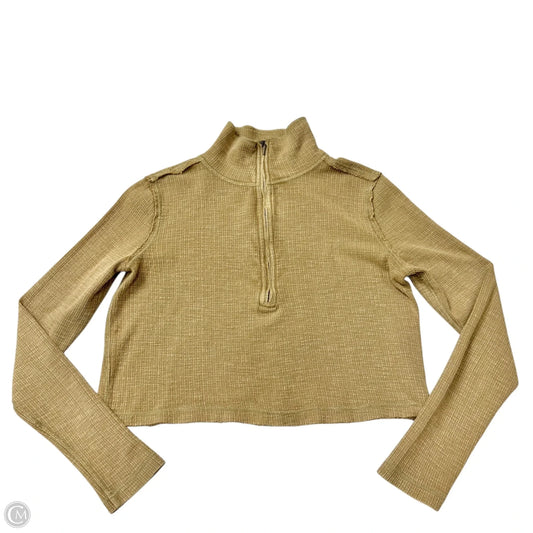 Top Long Sleeve By Pilcro In Tan, Size: M