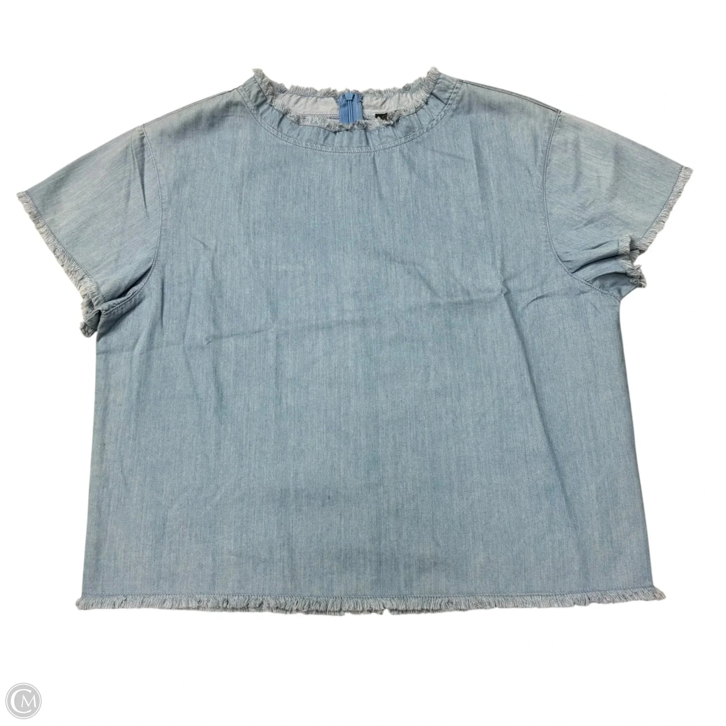 Top Short Sleeve By Sen In Blue Denim, Size: S