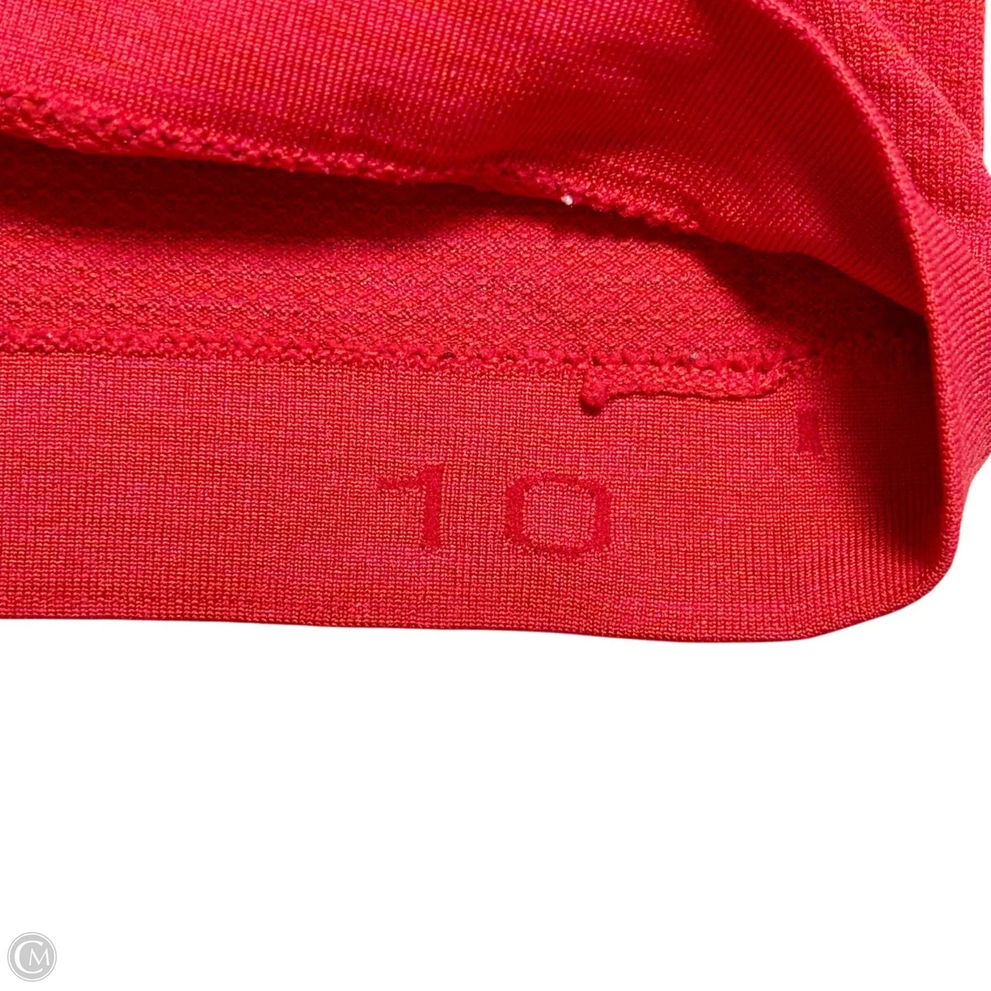 Athletic Top Short Sleeve By Lululemon In Red, Size: M