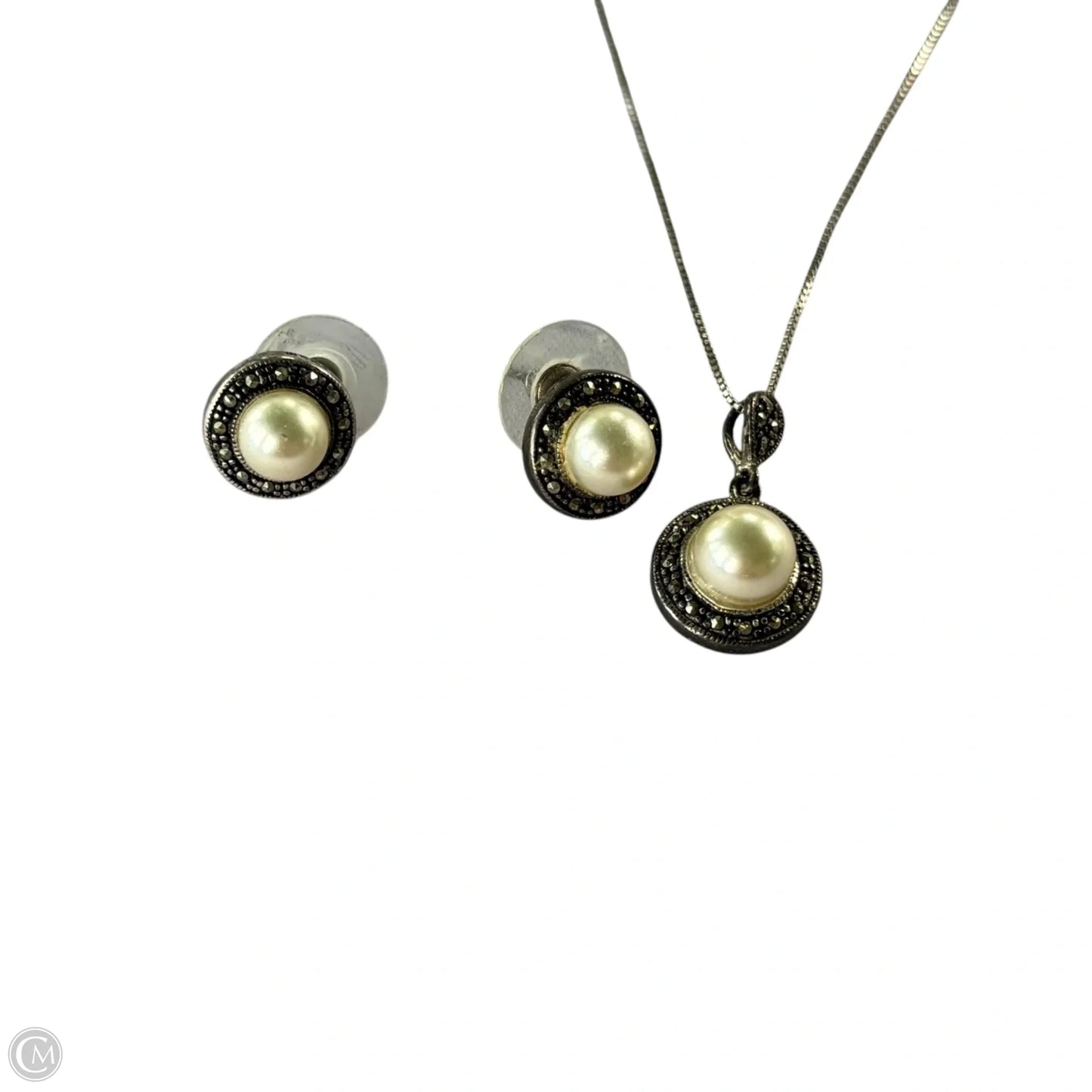 Necklace Sterling Silver Size: 02 Piece Set