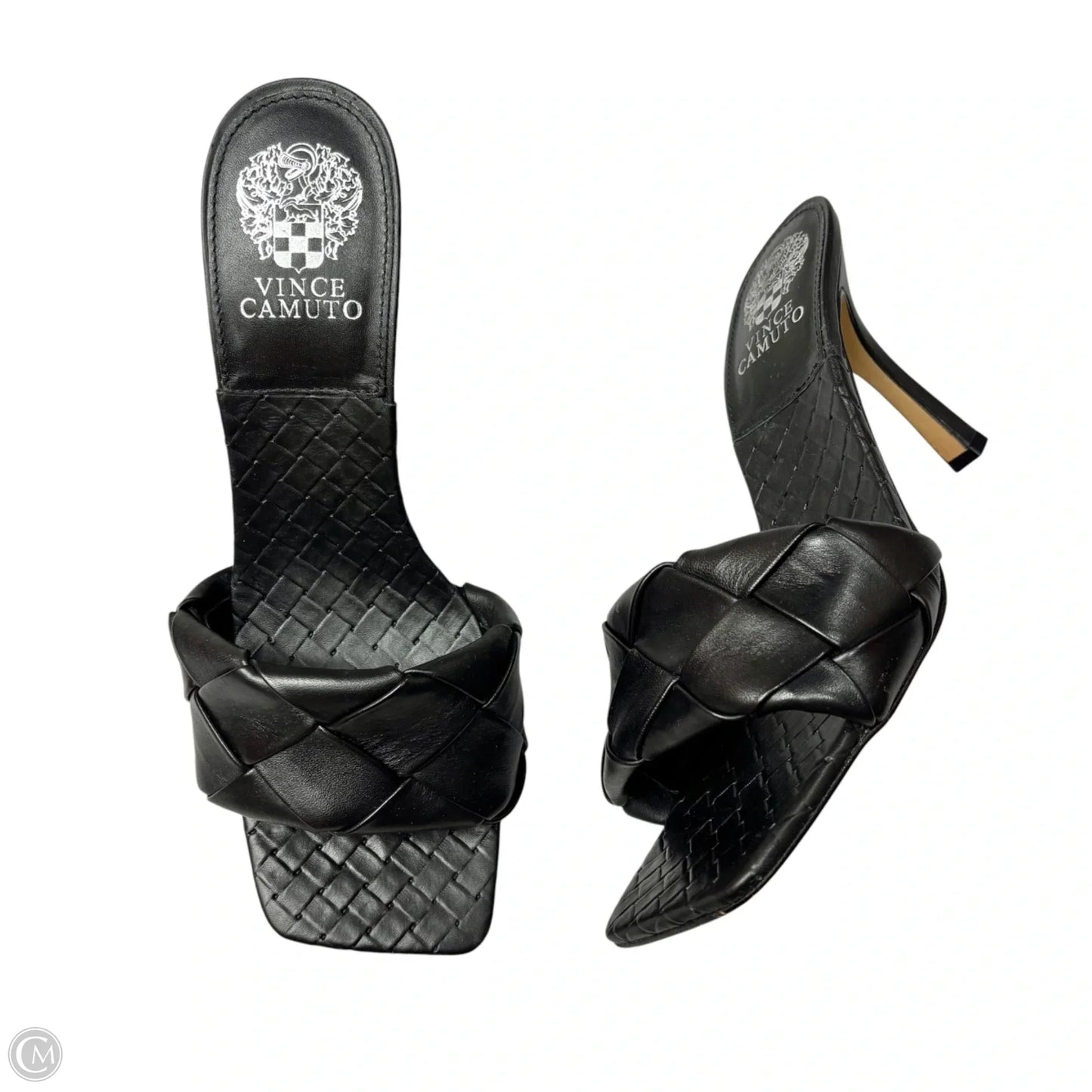 Sandals Heels Kitten By Vince Camuto In Black, Size: 9