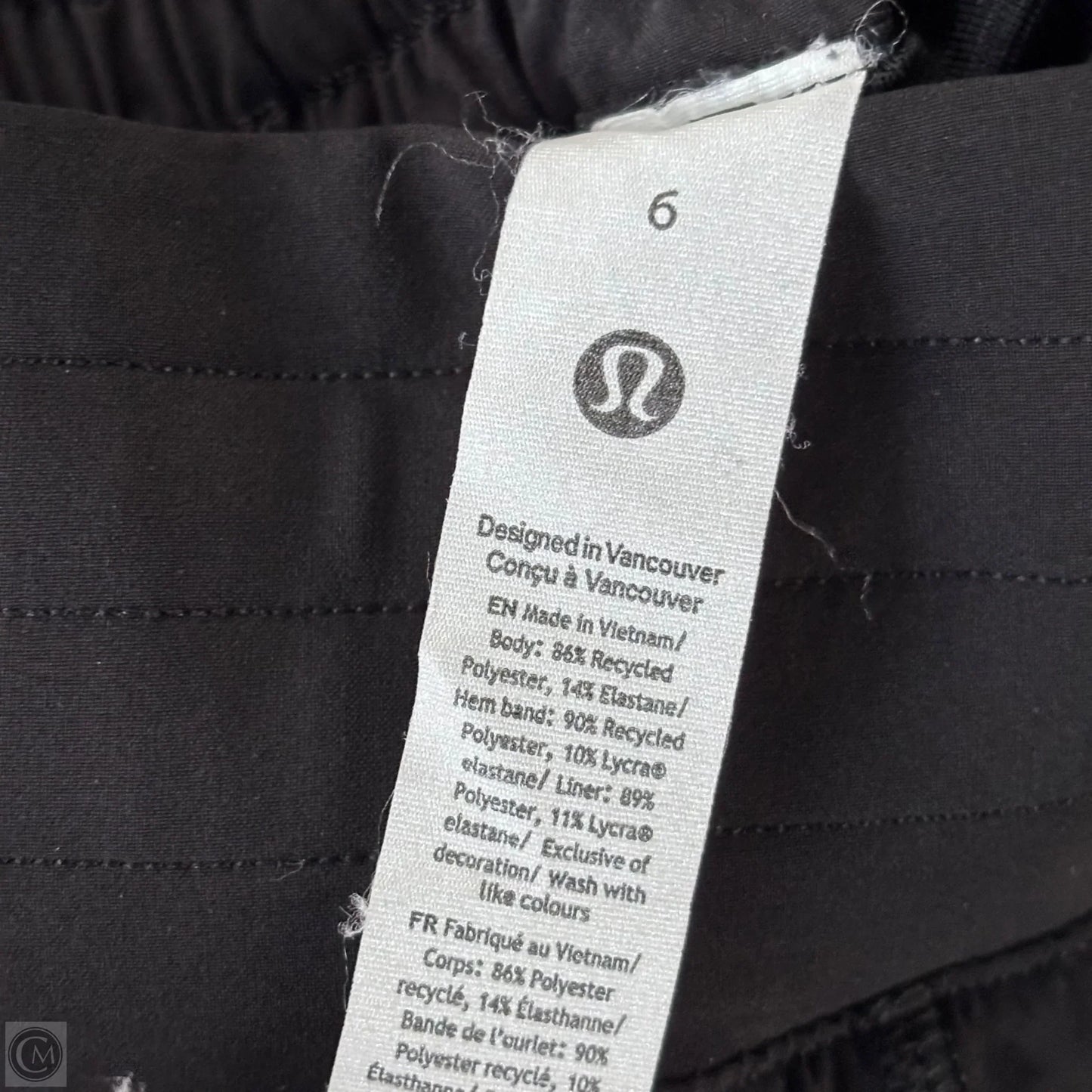 Athletic Shorts By Lululemon In Black, Size: 6