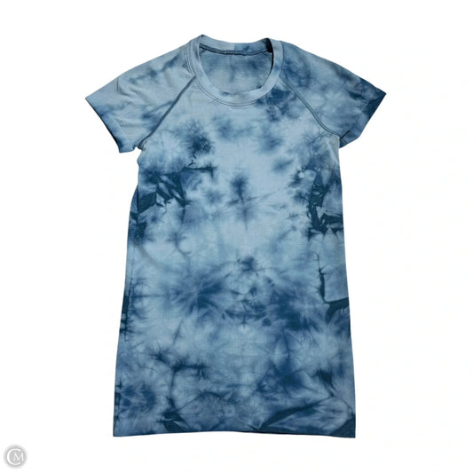 Athletic Top Short Sleeve By Lululemon In Tie Dye Print, Size: S