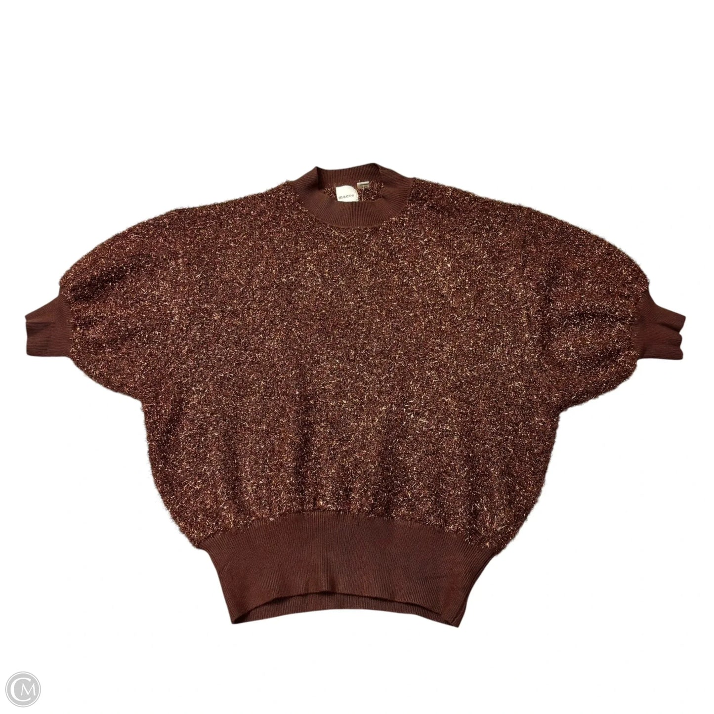 Top Short Sleeve By Maeve In Brown, Size: S