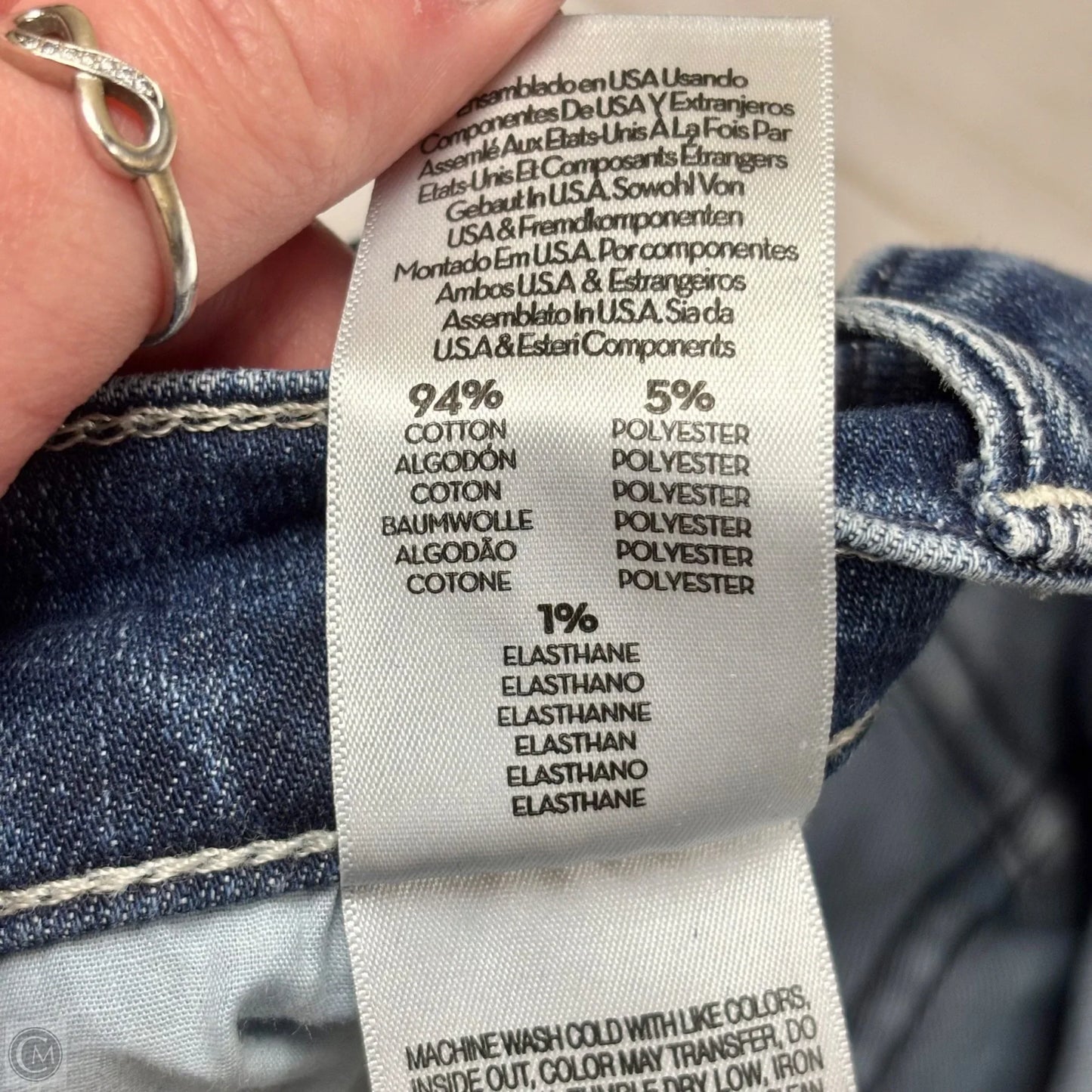 Jeans Boot Cut By Mother In Blue Denim, Size: 4