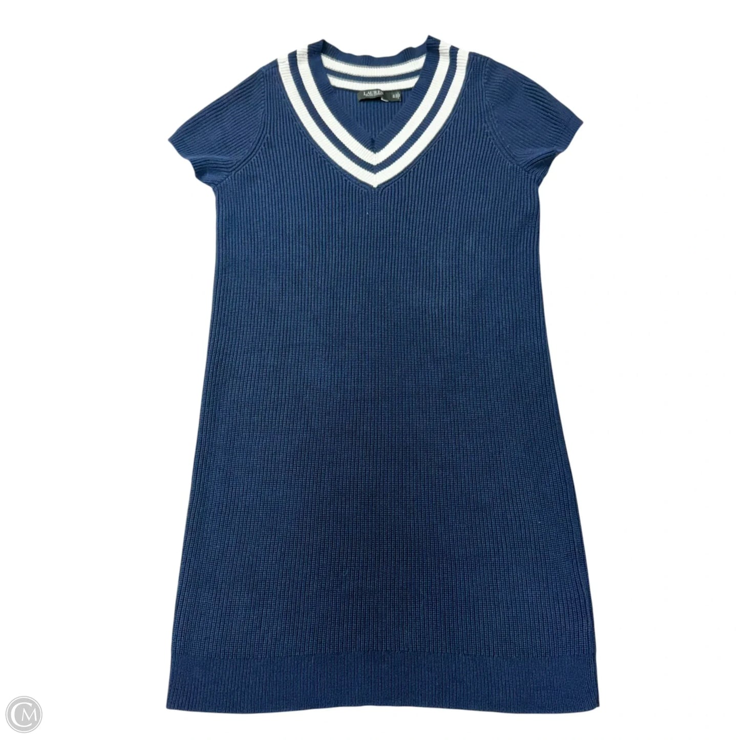 Dress Casual Midi By Lauren By Ralph Lauren In Navy, Size: 1x