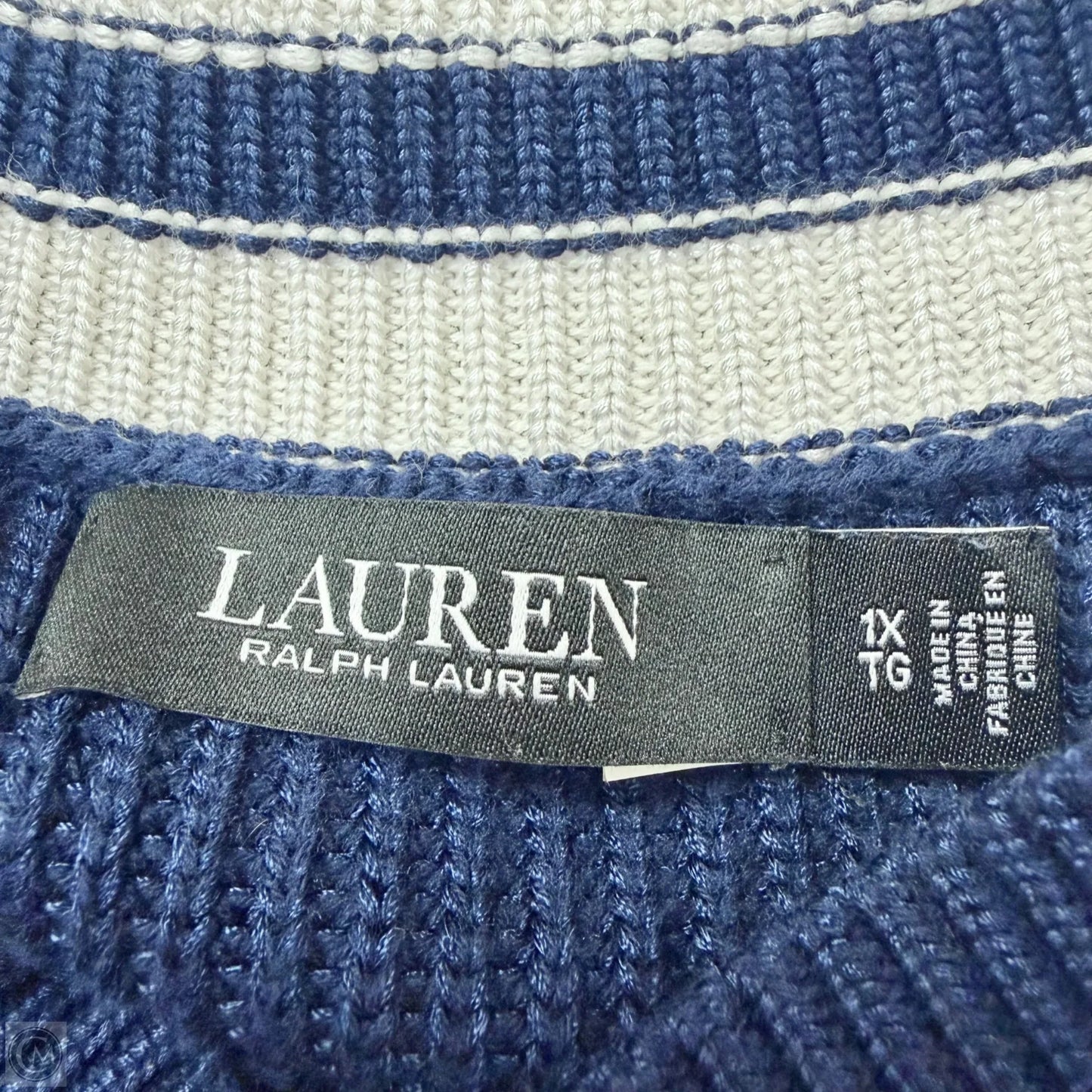 Dress Casual Midi By Lauren By Ralph Lauren In Navy, Size: 1x