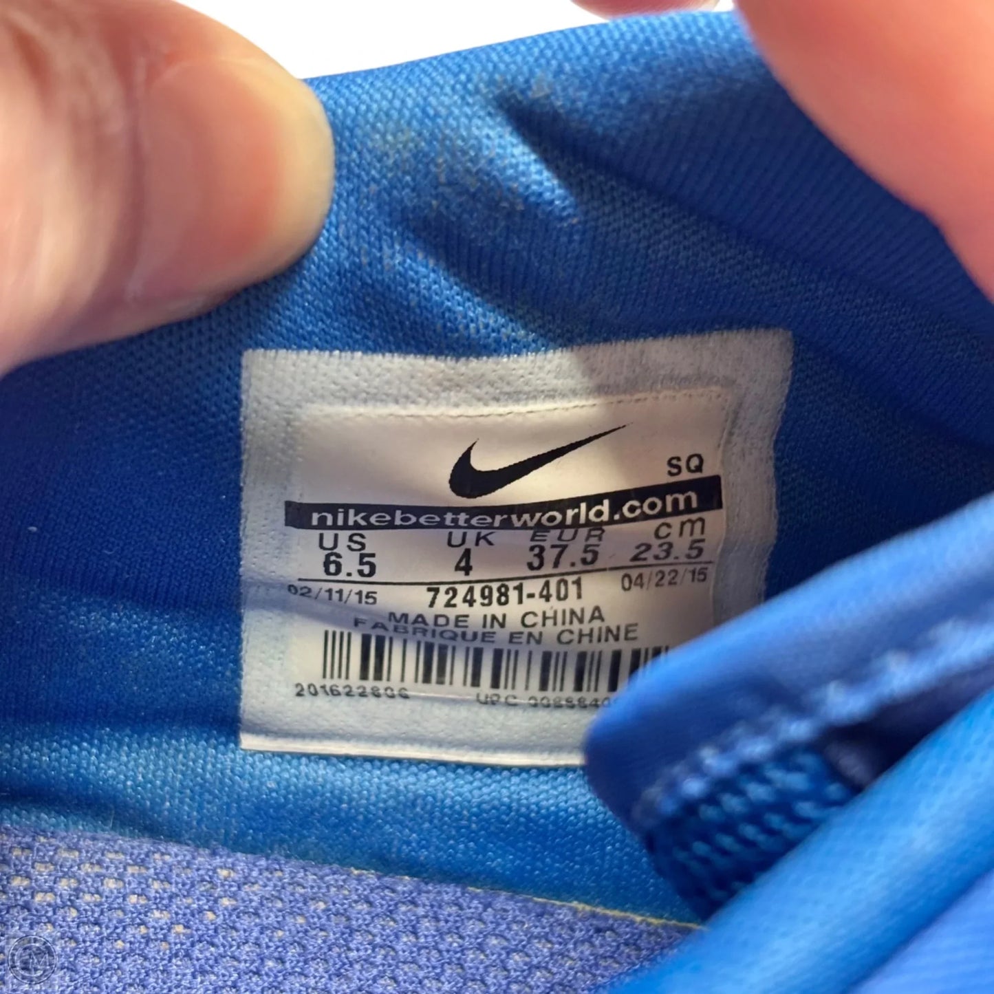 Shoes Athletic By Nike In Blue, Size: 6.5