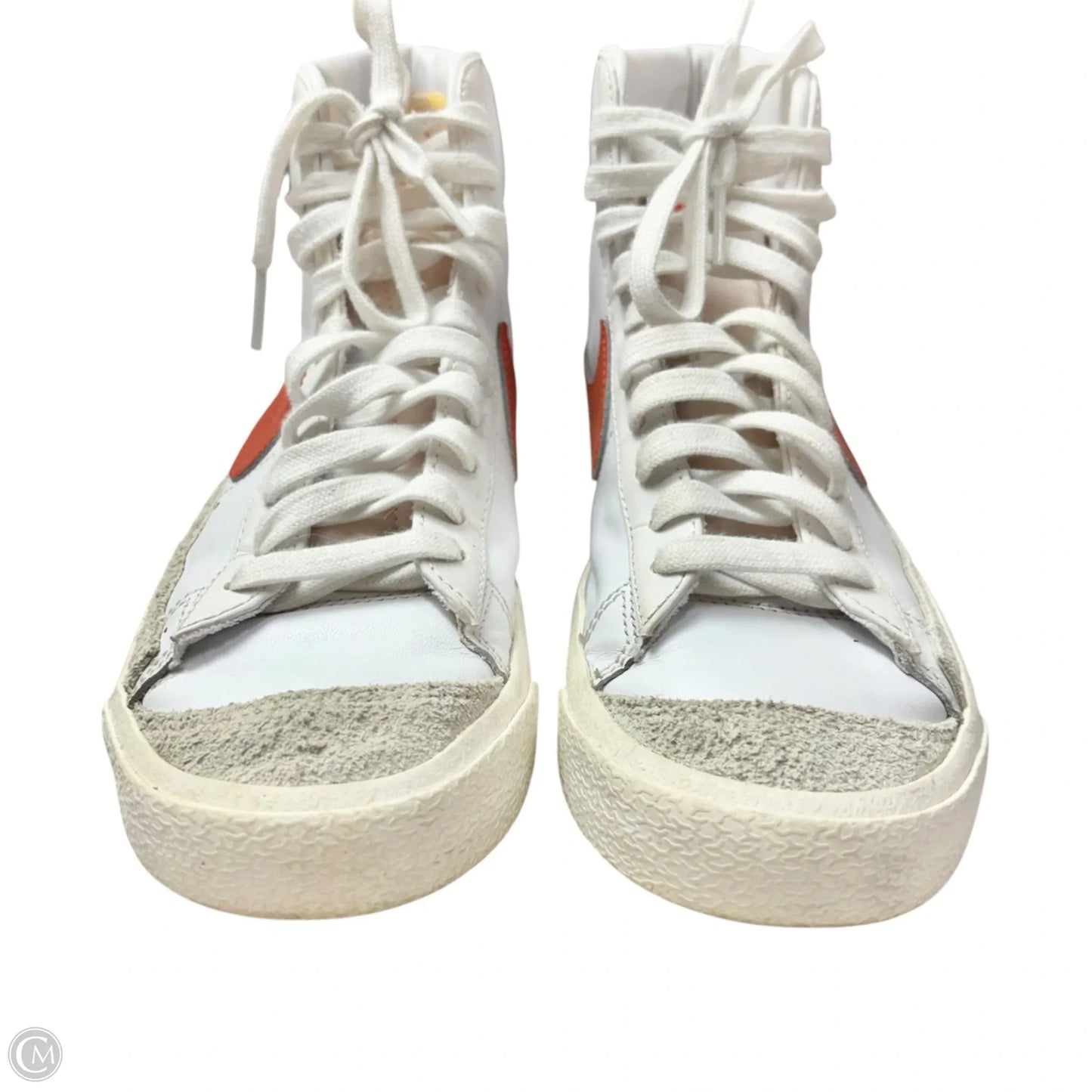 Shoes Sneakers By Nike In Orange & White, Size: 7.5