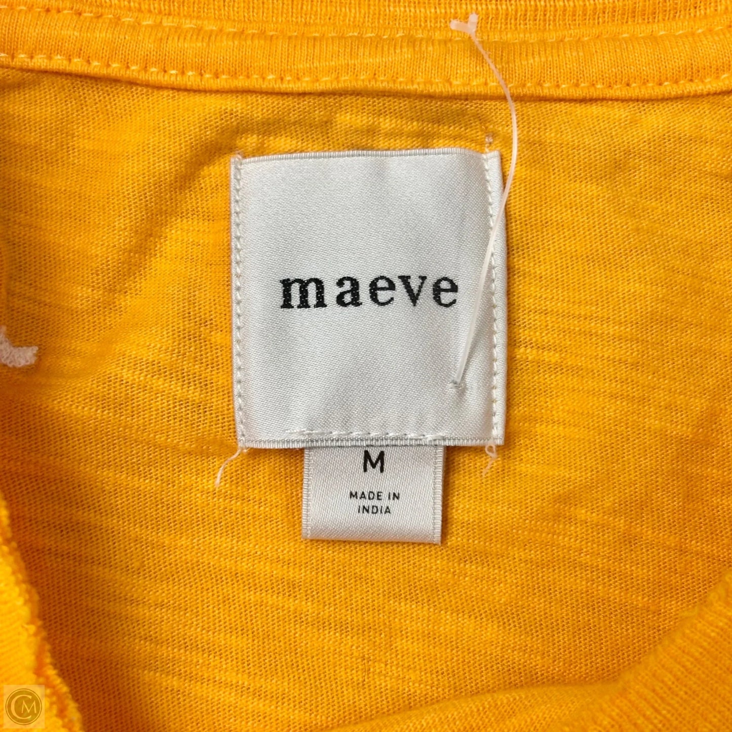 Top Short Sleeve By Maeve In Yellow, Size: Osfm