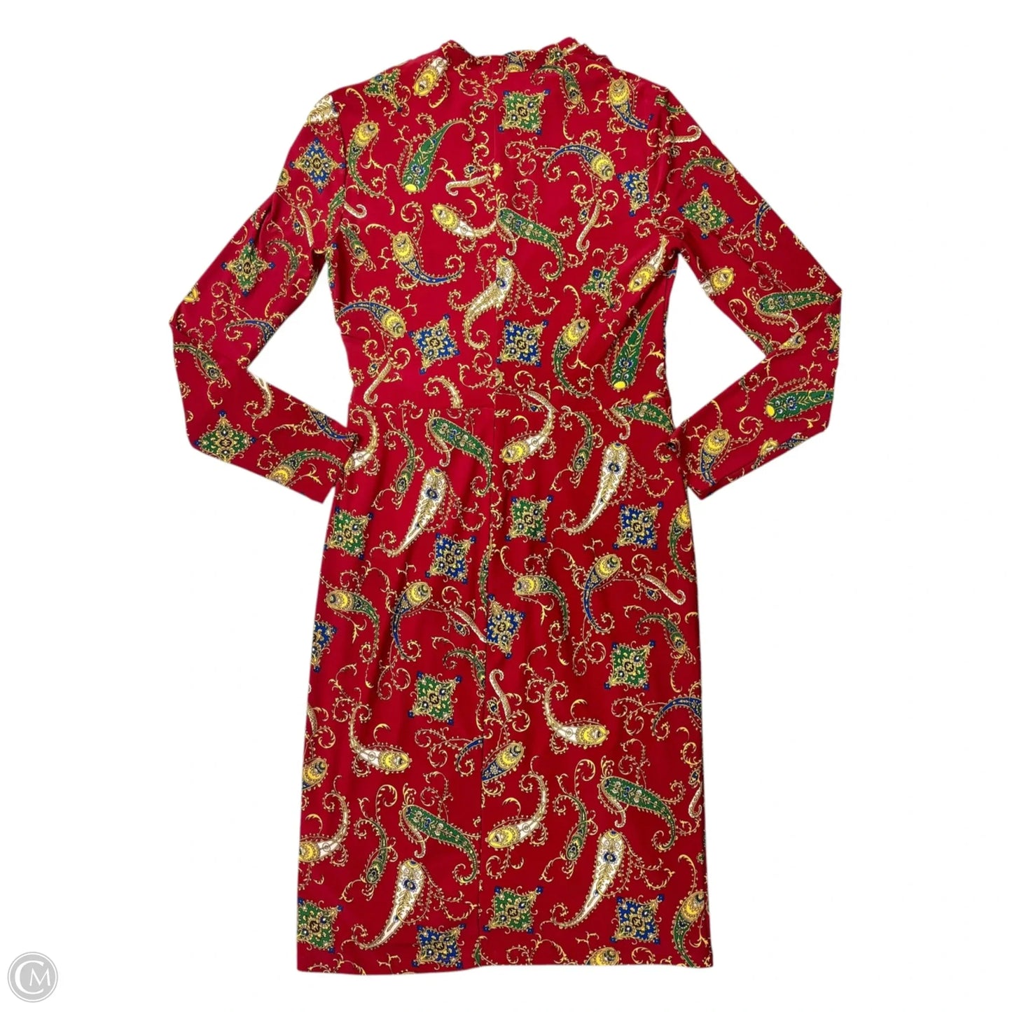 Dress Casual Midi By Lauren By Ralph Lauren In Red, Size: M