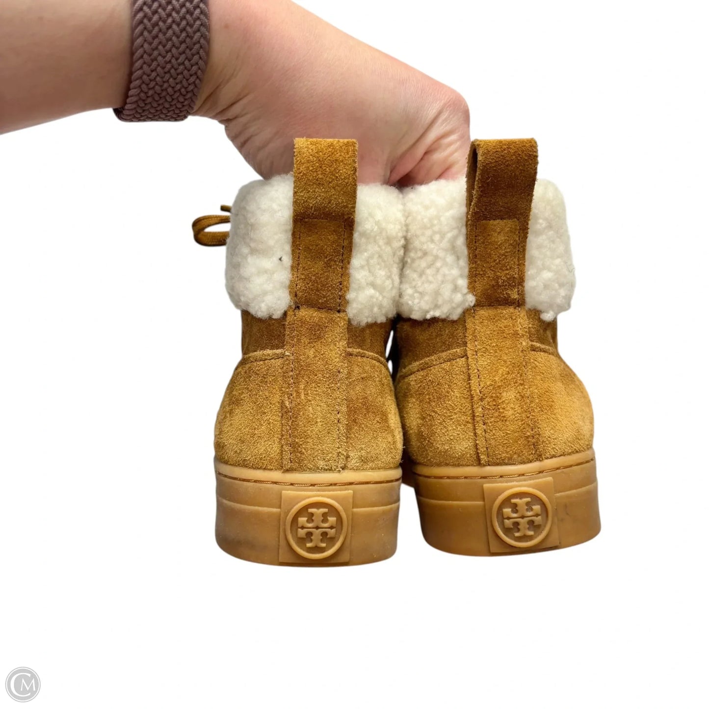 Boots Designer By Tory Burch In Brown, Size: 8